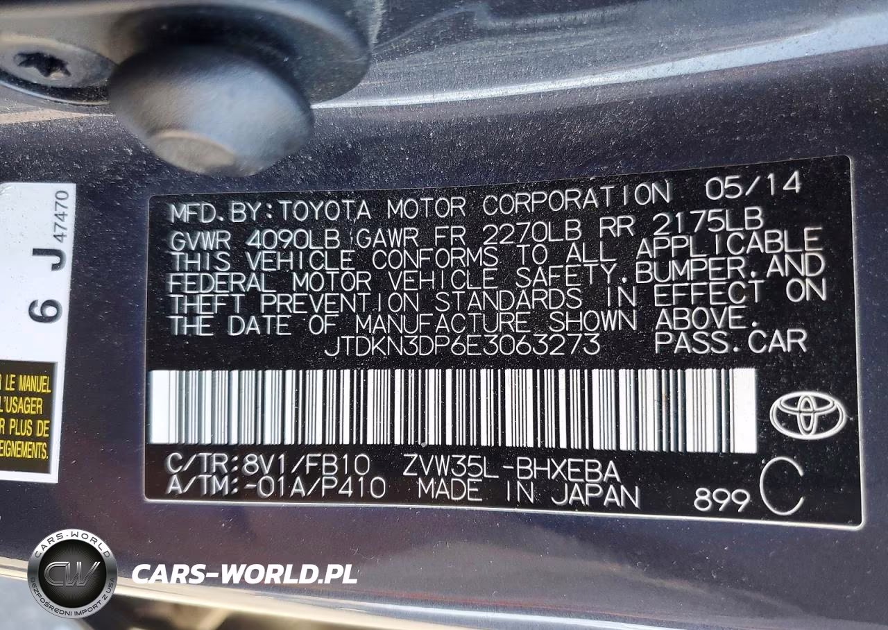 2014 Toyota Prius Plug-In Hybrid Base VIN:JTDKN3DP6E3063273 - 12