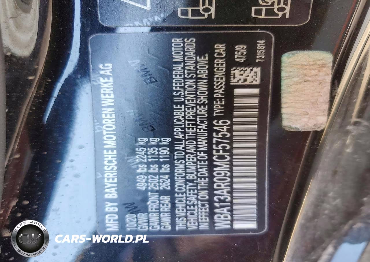 2021 BMW M440Xi VIN:WBA13AR09MCF57546 - 12