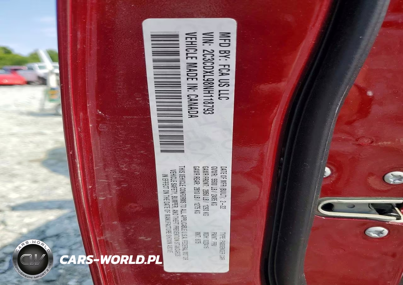 2022 Dodge Charger Srt Hellcat VIN:2C3CDXL98NH118793 - 12