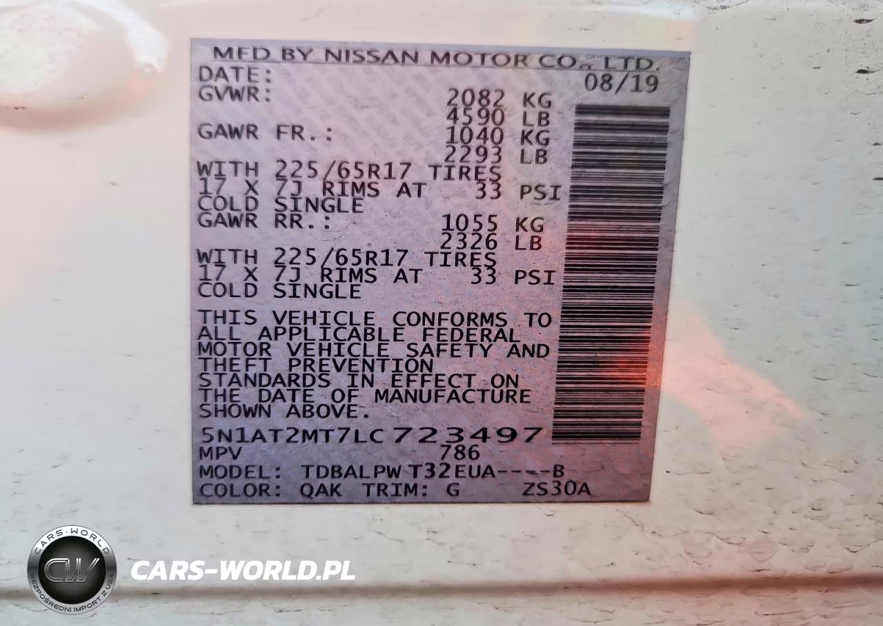 2020 Nissan Rogue S VIN:5N1AT2MT7LC723497 - 14