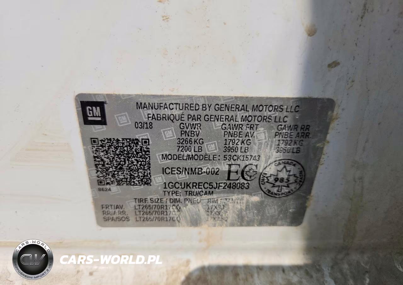 CHEVROLET SILVERADO VIN:1GCUKREC5JF248083 - 13