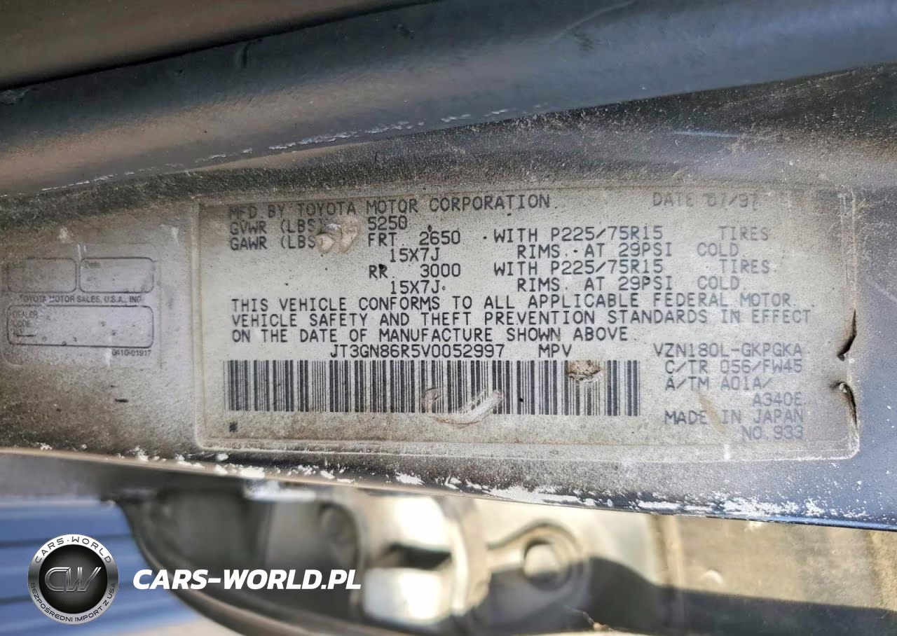 1997 Toyt 4Runner VIN:JT3GN86R5V0052997 - 13