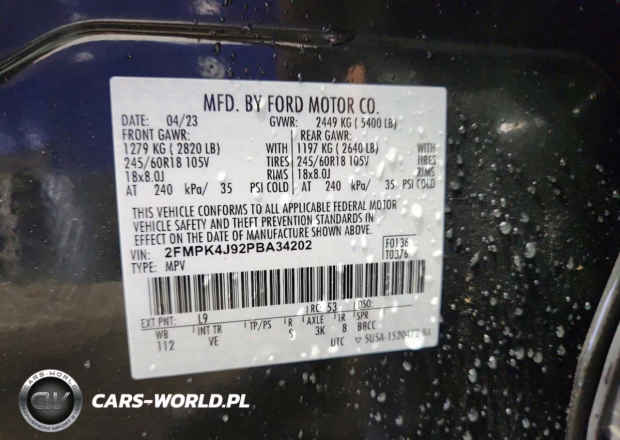 2023 Ford Edge Sel VIN:2FMPK4J92PBA34202 - 13