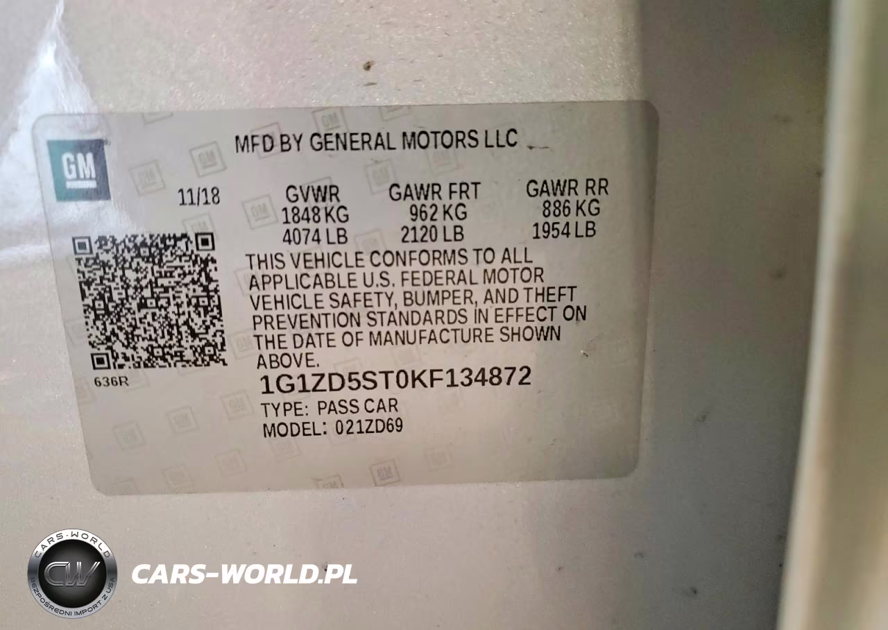 2019 Chevrolet Malibu Lt VIN:1G1ZD5ST0KF134872 - 12