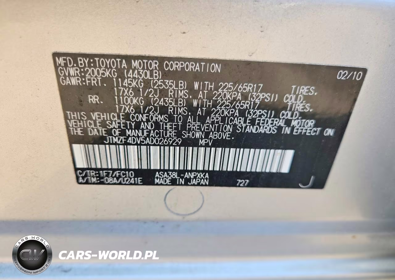 2010 Toyota Rav4 Base VIN:JTMZF4DV5AD026929 - 14