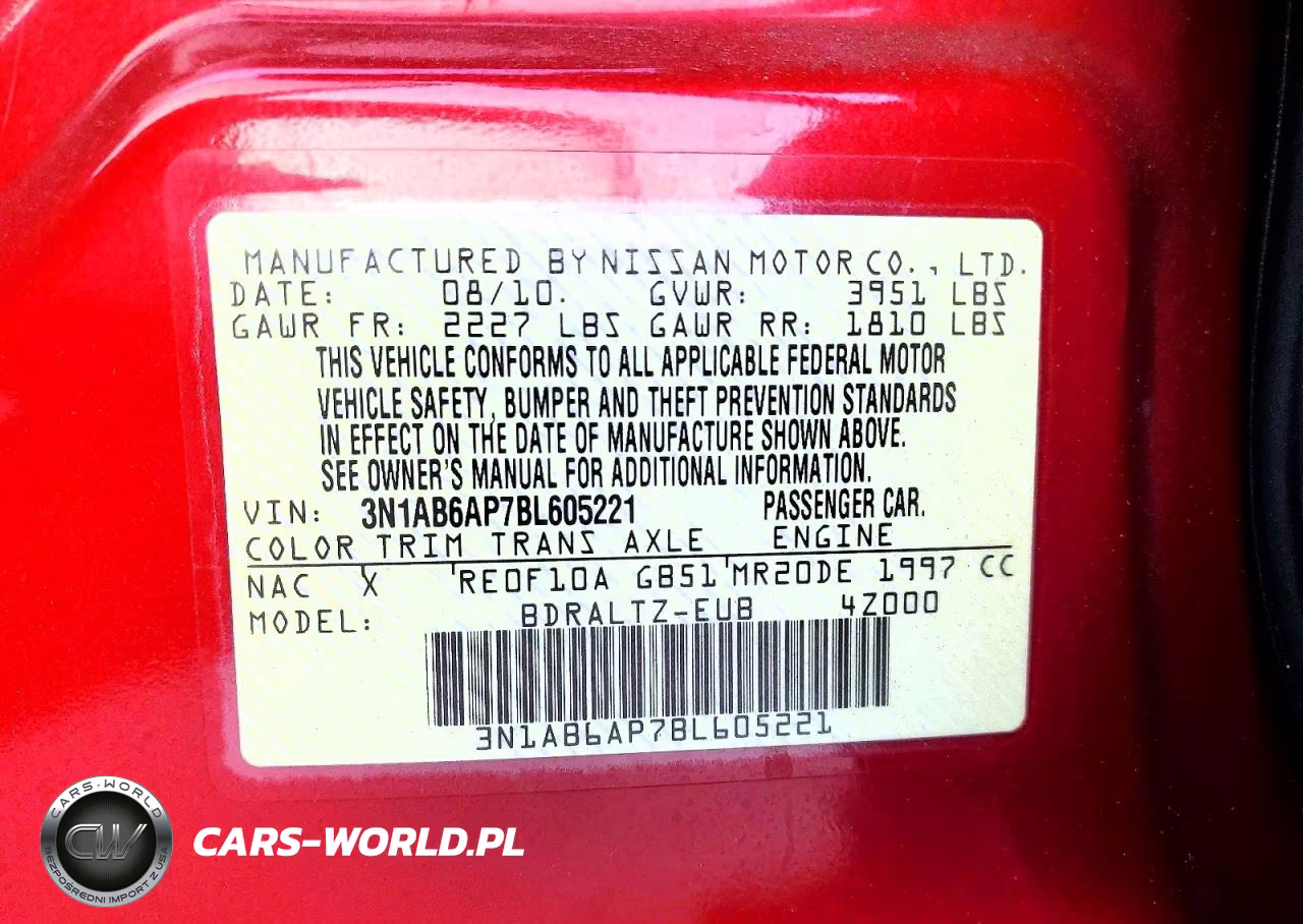 2011 Nissan Sentra 2.0 VIN:3N1AB6AP7BL605221 - 12