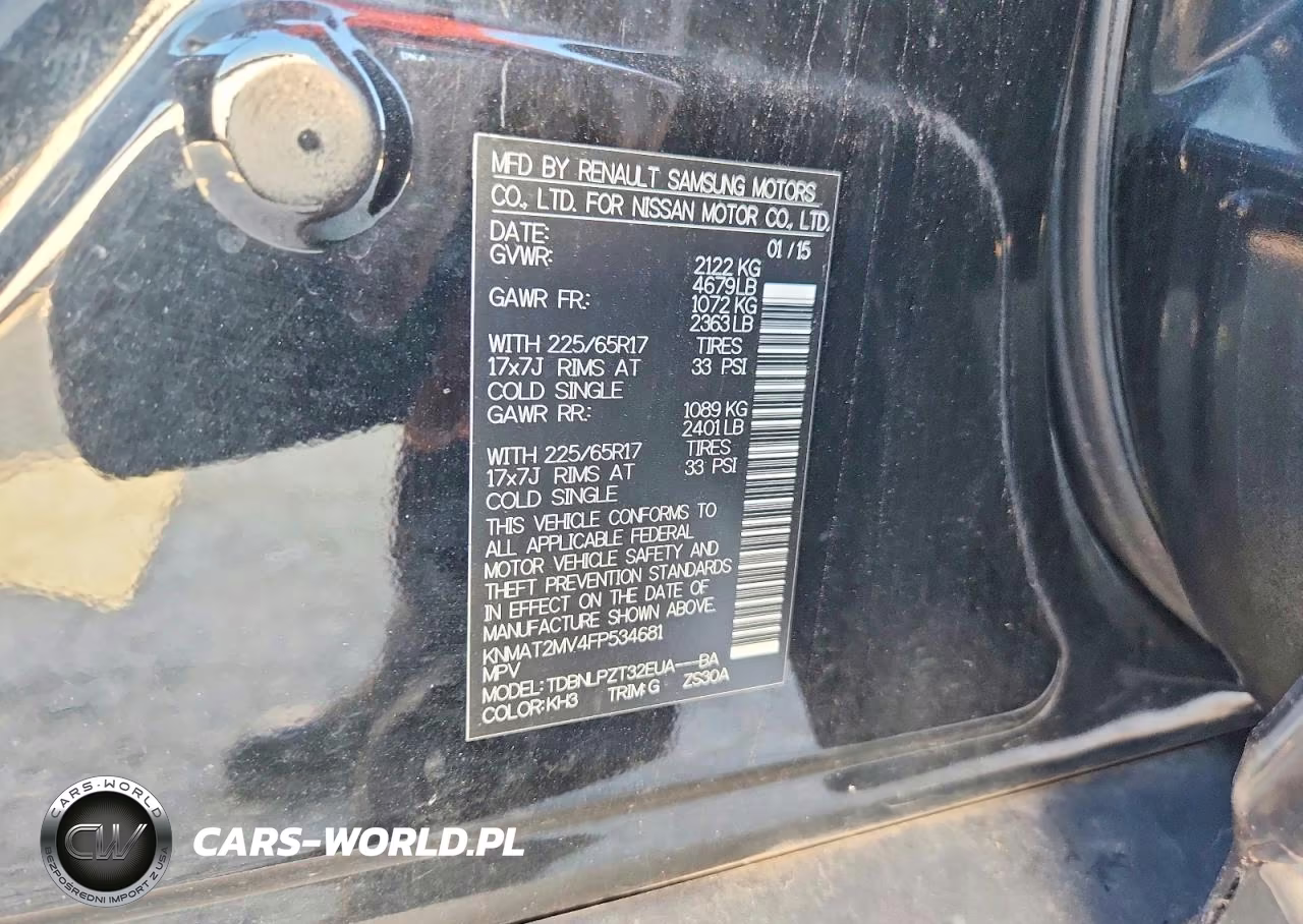 2015 Nissan Rogue S VIN:KNMAT2MV4FP534681 - 12