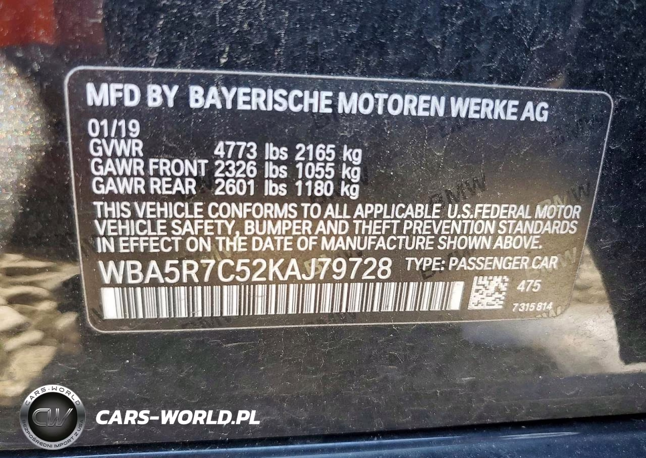 2019 BMW 330Xi VIN:WBA5R7C52KAJ79728 - 12