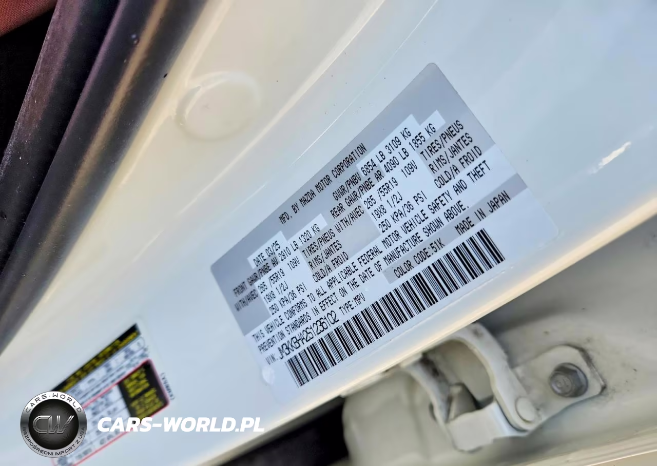 2025 Mazda Cx-90 Preferred VIN:JM3KKBHA2S1236102 - 13
