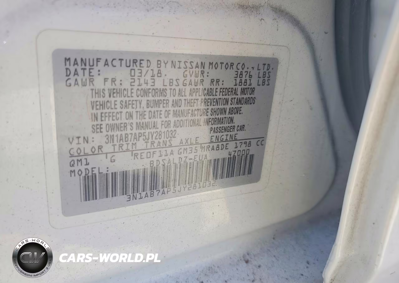2018 Nissan Sentra Sv VIN:3N1AB7AP5JY281032 - 13