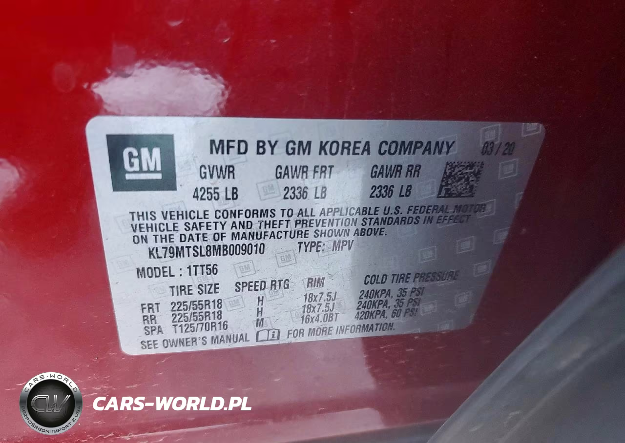2021 Chevrolet Trailblazer Rs VIN:KL79MTSL8MB009010 - 14