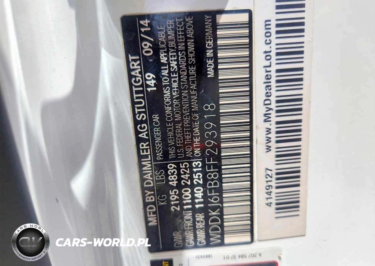 2015 Mercedes-Benz E 400 VIN:WDDKJ6FB8FF293918 - 10