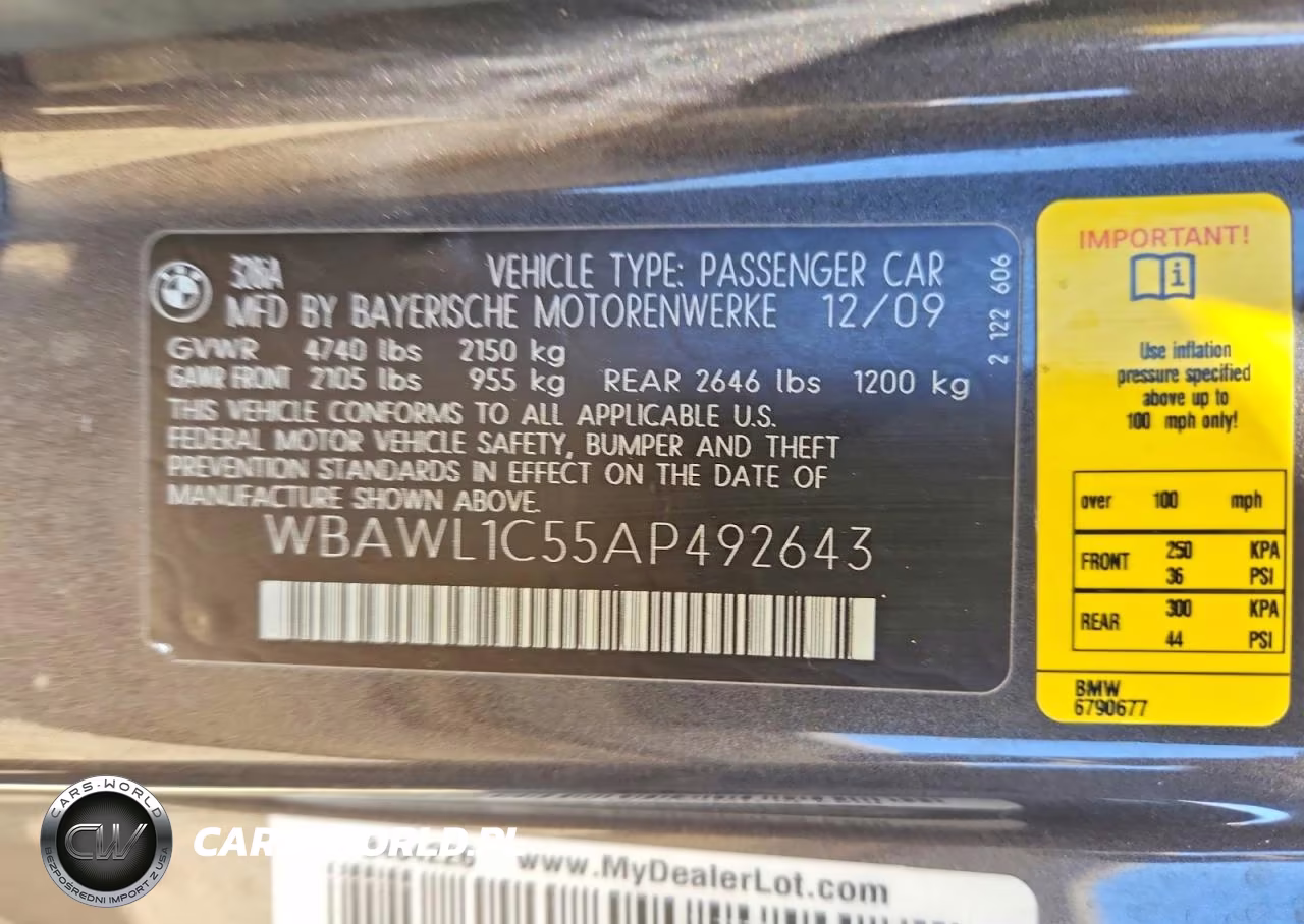 BMW 328 I VIN:WBAWL1C55AP492643 - 12