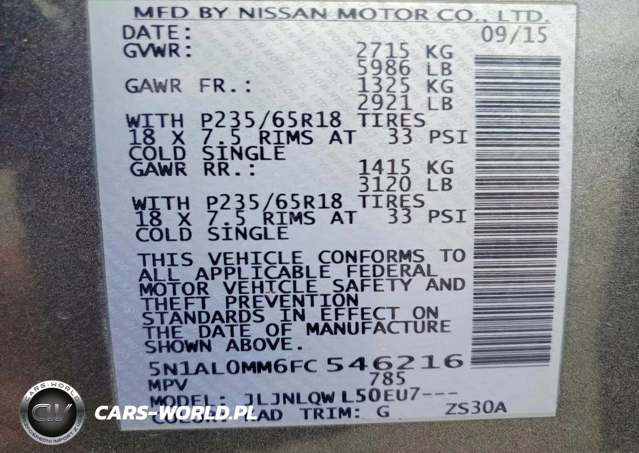 2015 Infiniti Qx60 Base VIN:5N1AL0MM6FC546216 - 13