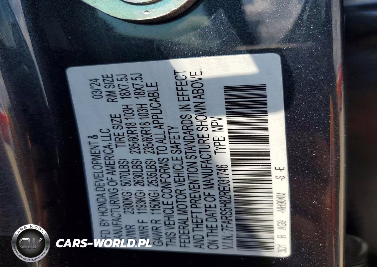 2024 Honda Cr-V Sport-L VIN:7FARS5H82RE031746 - 14