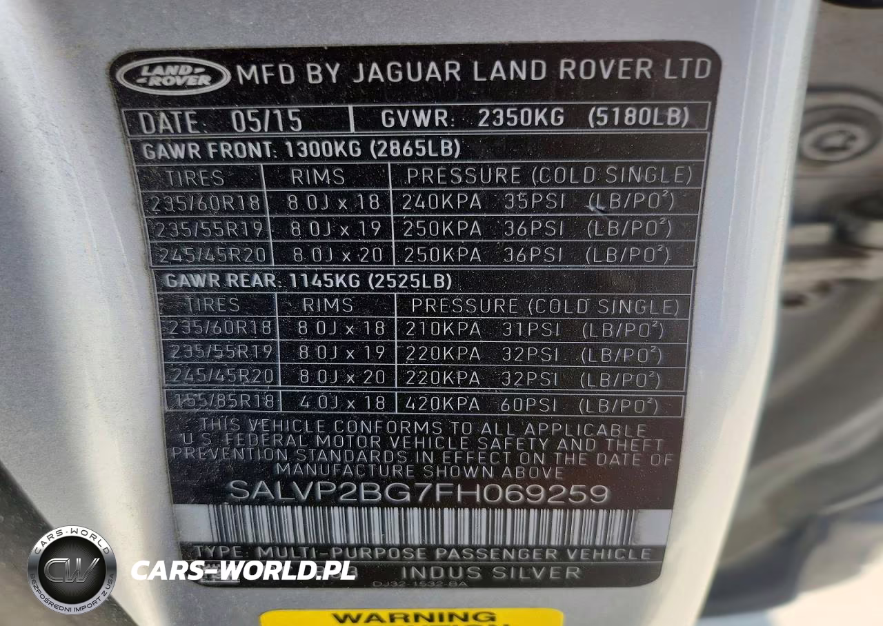 2015 Land Rover Range Rover Evoque Pure Plus VIN:SALVP2BG7FH069259 - 14