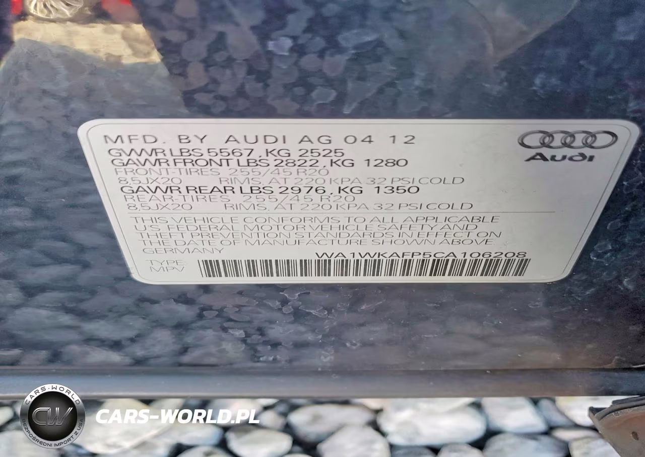 2012 Audi Q5 Prestige VIN:WA1WKAFP5CA106208 - 13