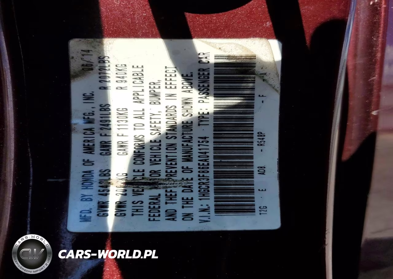 2014 Honda Accord Exl VIN:1HGCR3F86EA041754 - 12