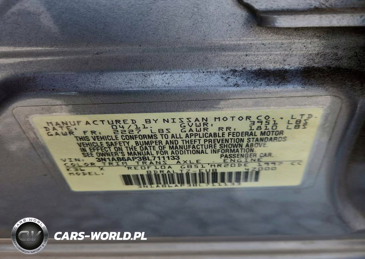 2011 Nissan Sentra 2.0 VIN:3N1AB6AP3BL711133 - 12