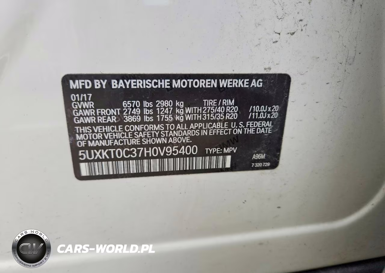 2017 BMW X5 Xdr40E VIN:5UXKT0C37H0V95400 - 13