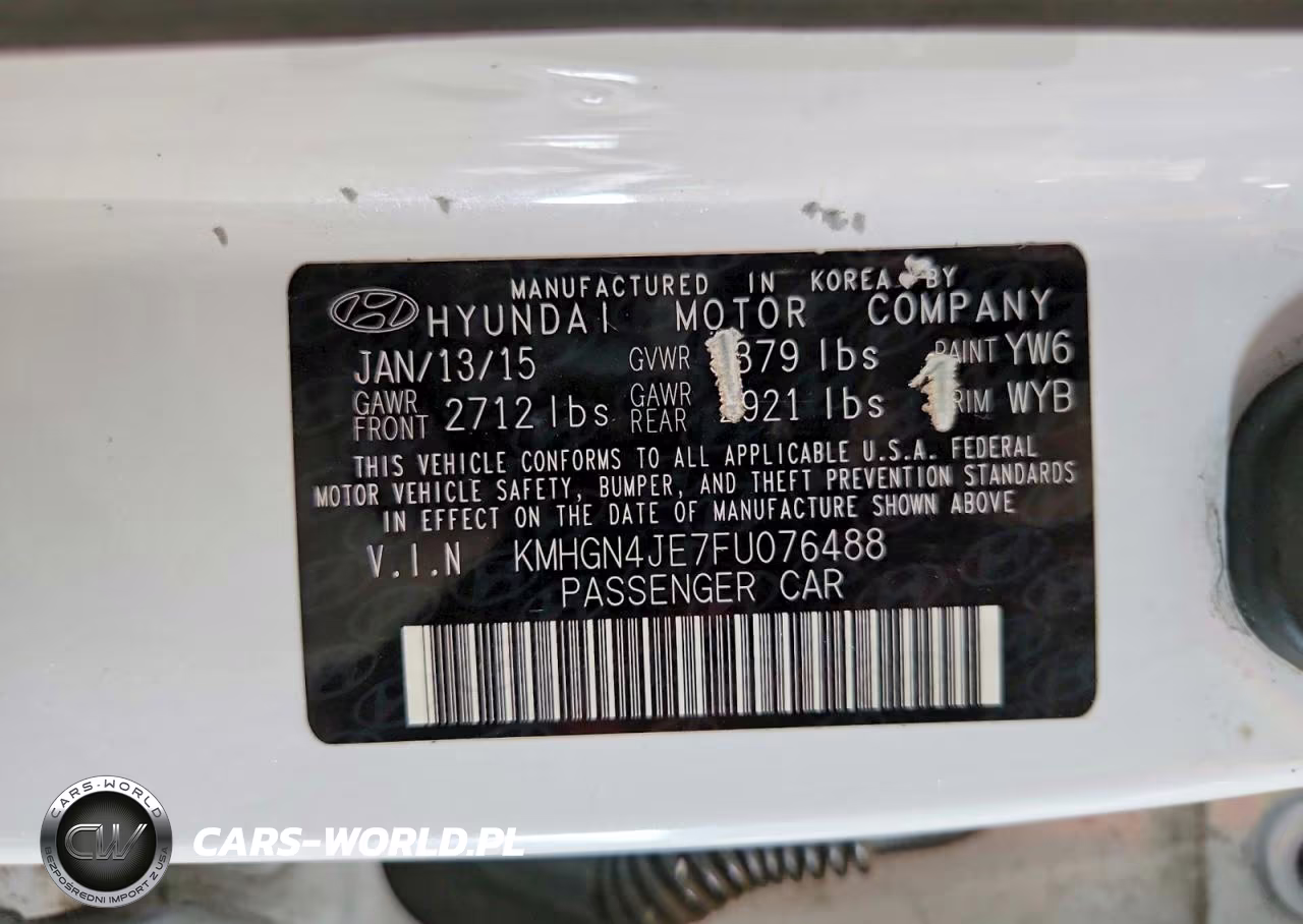 2015 Hyundai Genesis 3.8 VIN:KMHGN4JE7FU076488 - 12