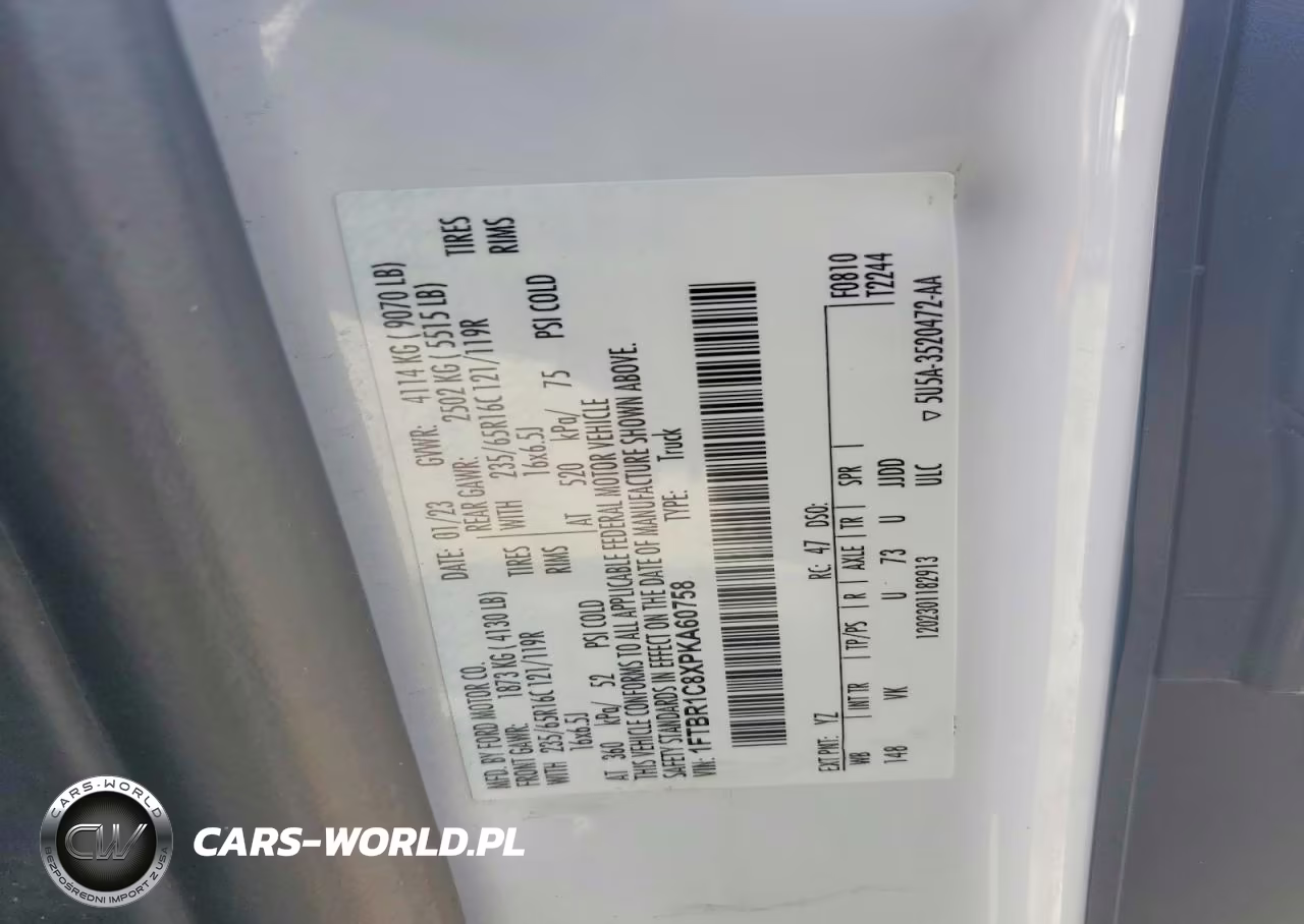 2023 Ford Transit 250 Delivery Van VIN:1FTBR1C8XPKA60758 - 13