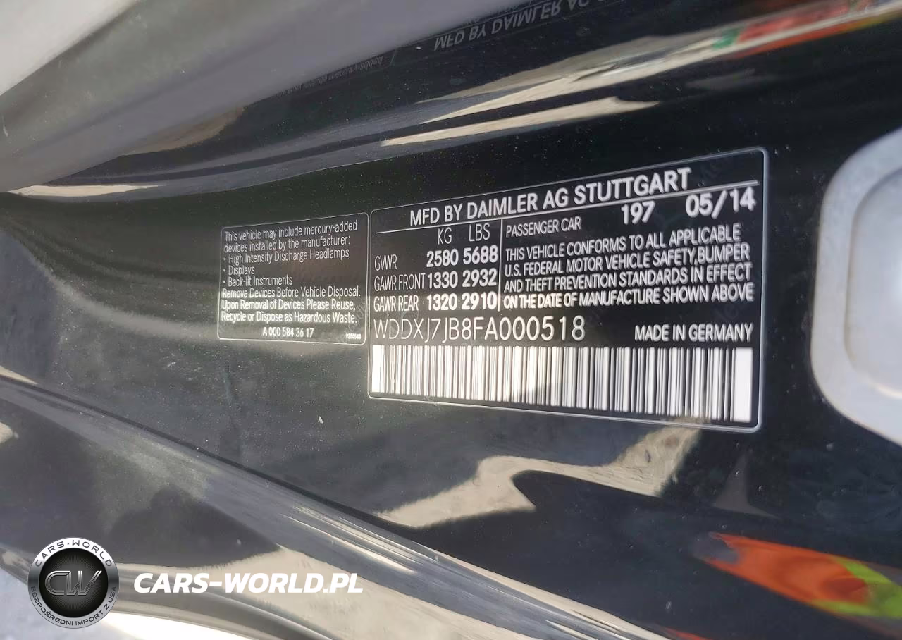 2015 Mercedes-Benz S 63 Amg VIN:WDDXJ7JB8FA000518 - 12