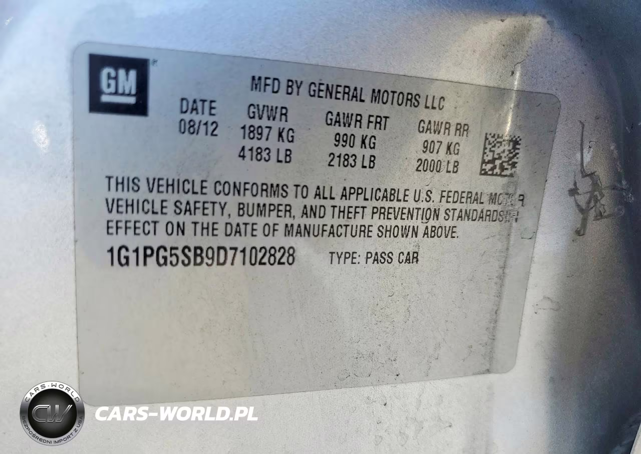 2013 Chevrolet Cruze Ltz VIN:1G1PG5SB9D7102828 - 12