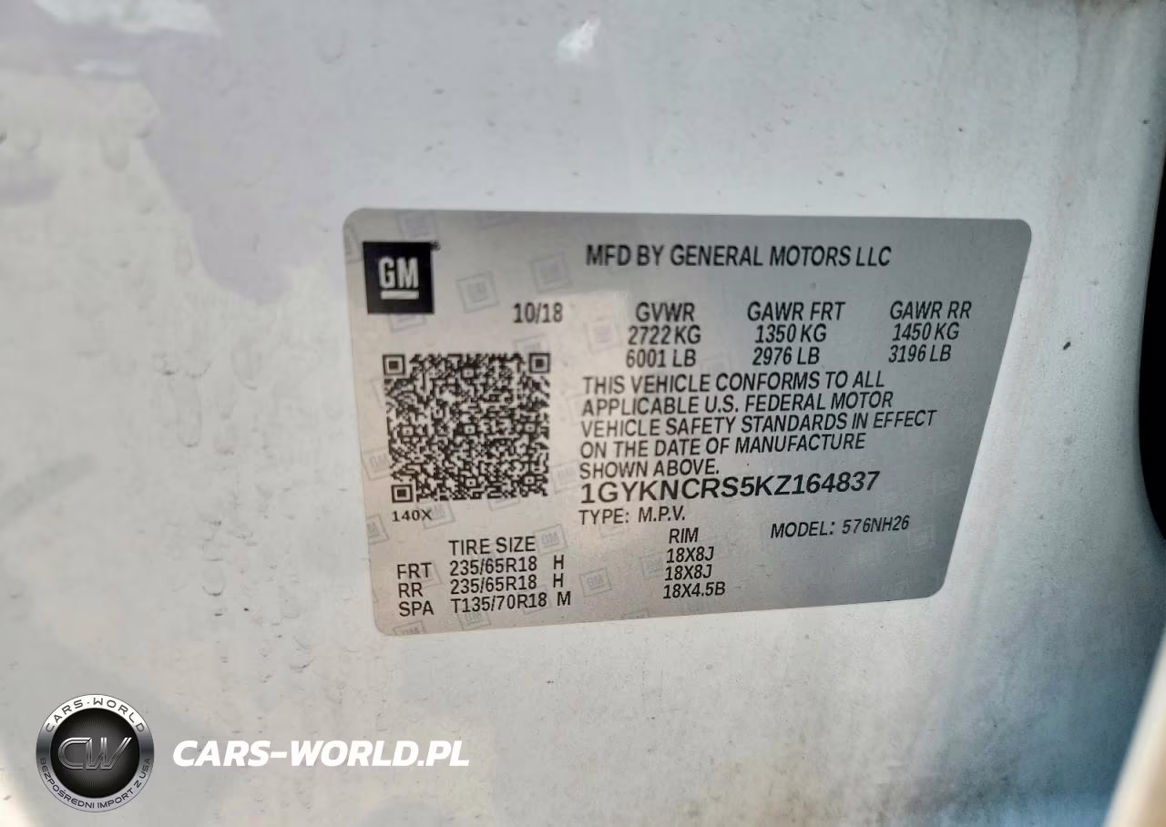 2019 Cadillac Xt5 Luxury VIN:1GYKNCRS5KZ164837 - 13