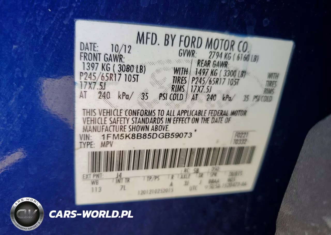 2013 Ford Explorer VIN:1FM5K8B85DGB59073 - 13