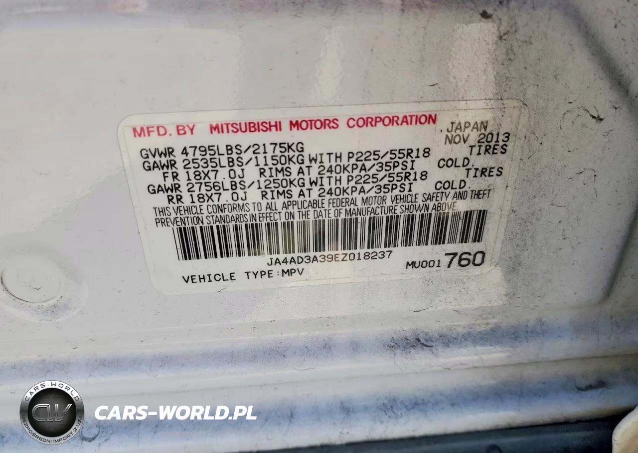 2014 Mitsubishi Outlander Se VIN:JA4AD3A39EZ018237 - 12