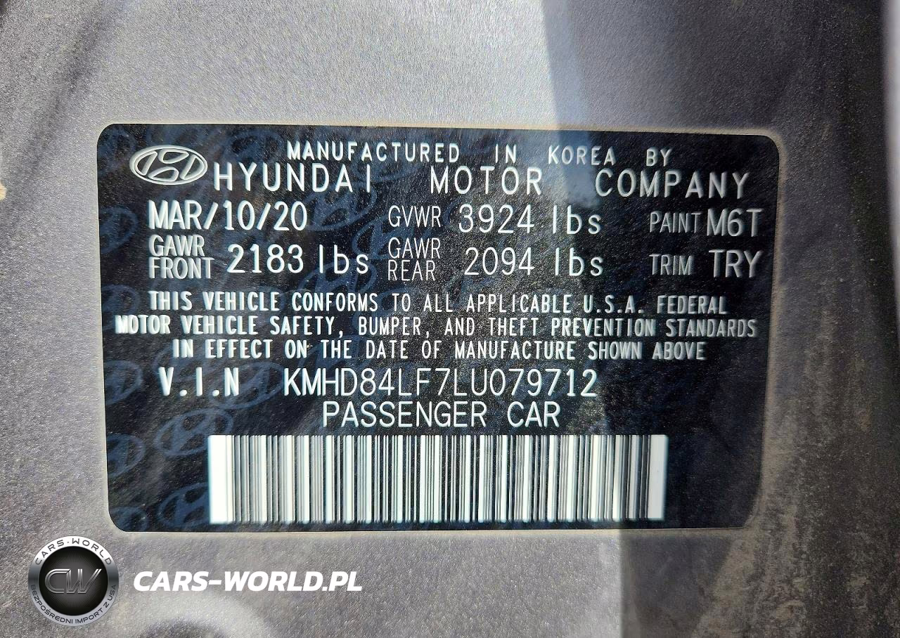 2020 Hyundai Elantra Value Edition VIN:KMHD84LF7LU079712 - 12