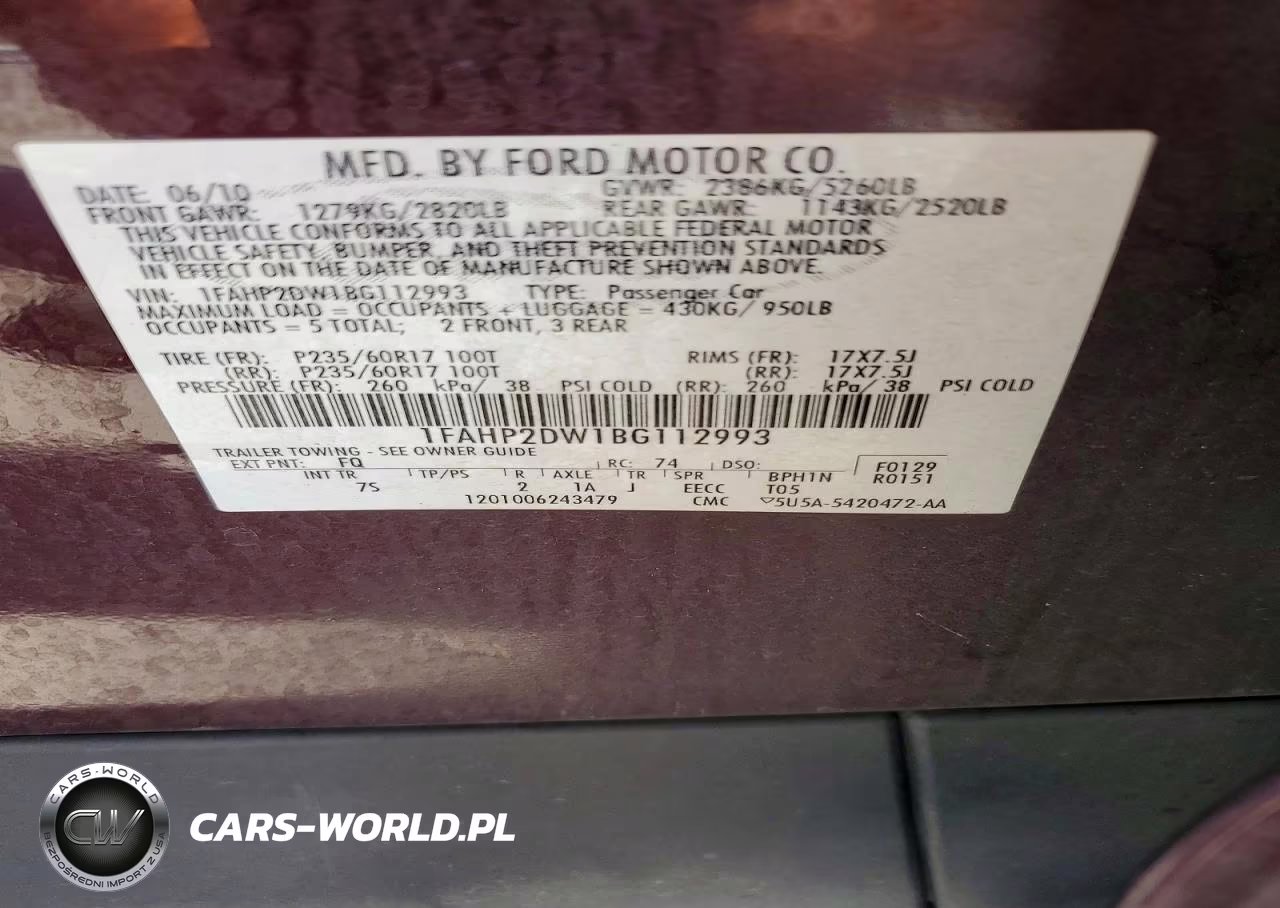 2011 Ford Taurus Se VIN:1FAHP2DW1BG112993 - 12