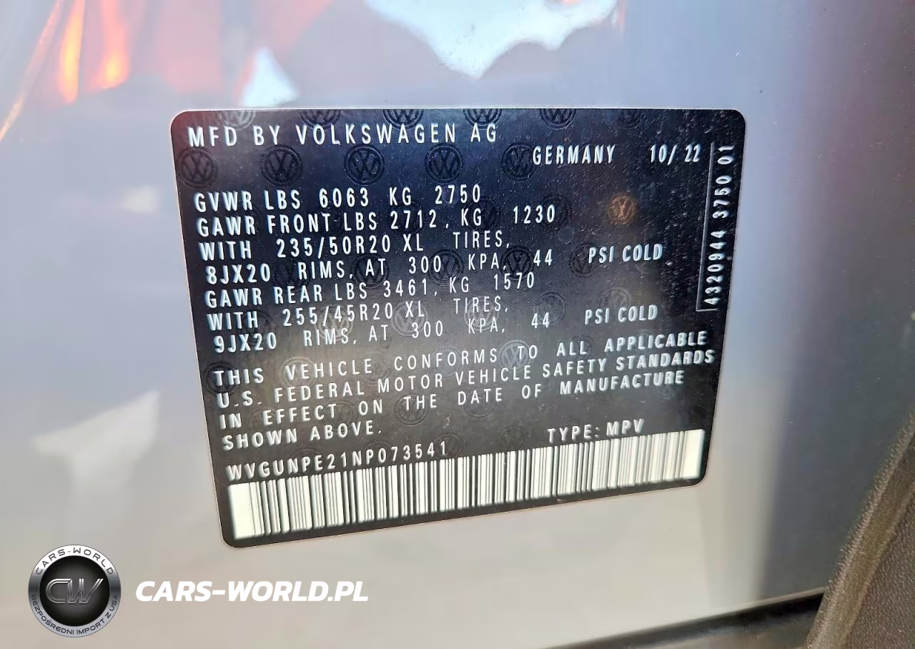 2022 Volkswagen Id.4 Pro S VIN:WVGUNPE21NP073541 - 14