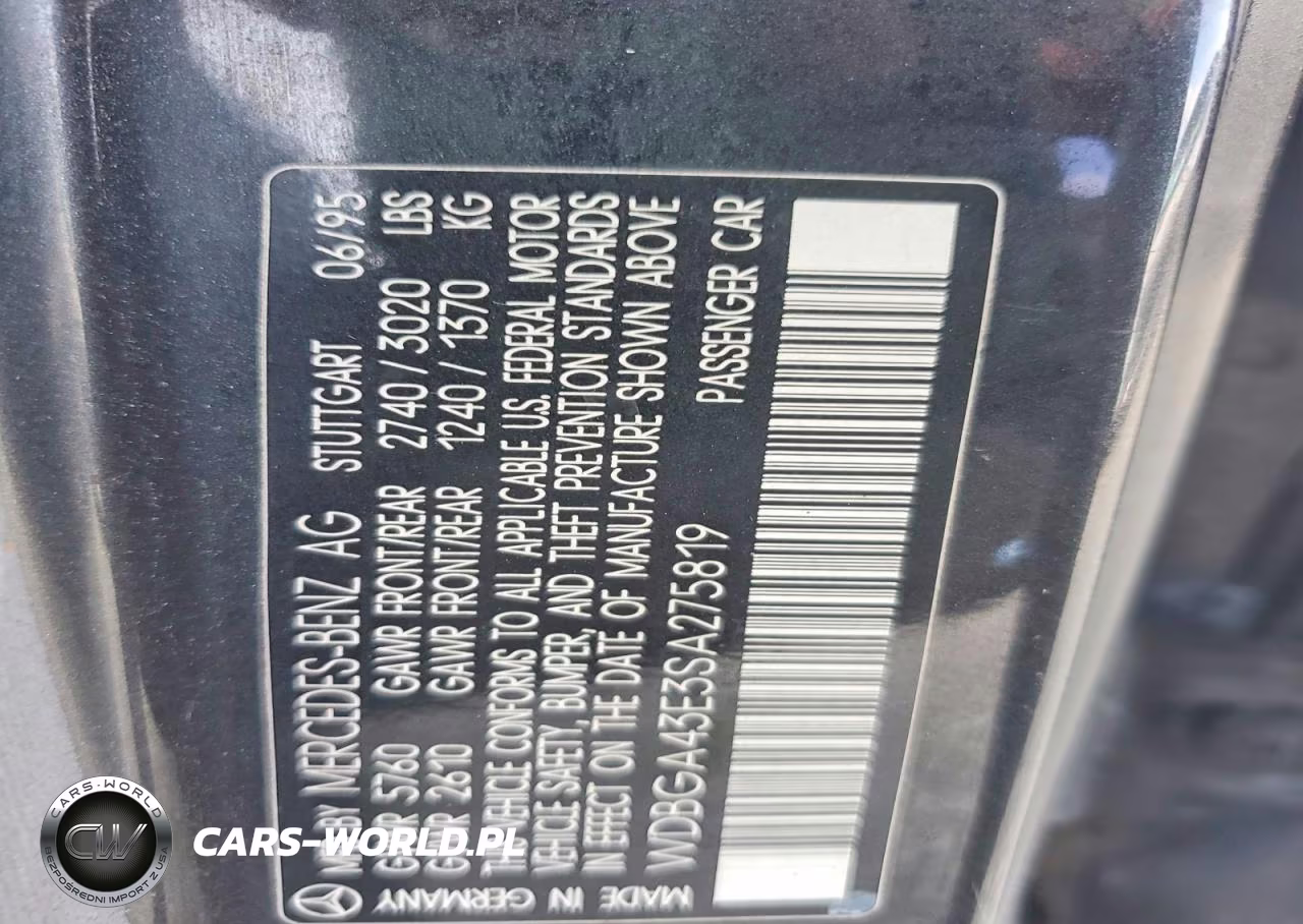 1995 Mercedes-Benz S 420 VIN:WDBGA43E3SA275819 - 13