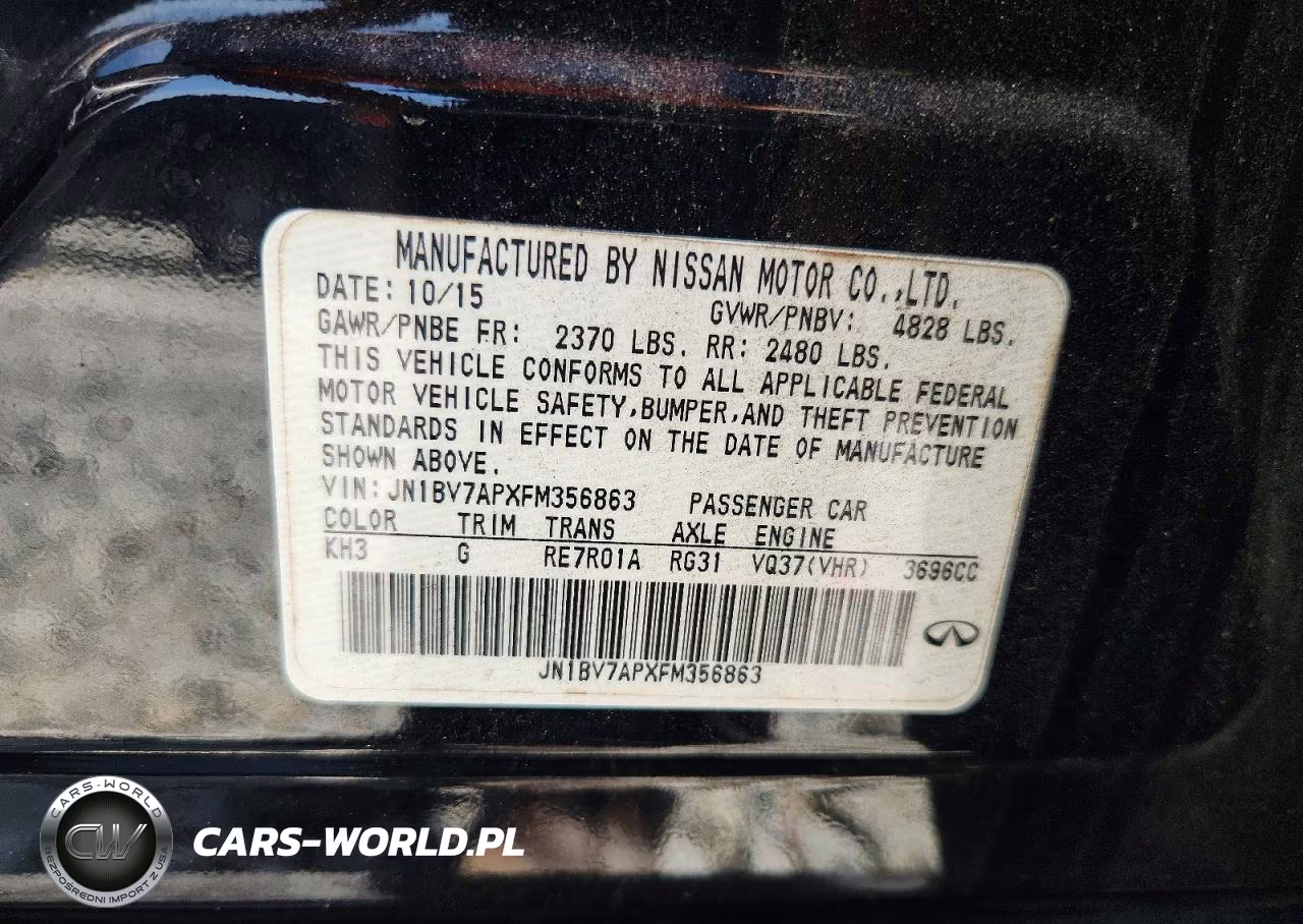 2015 Infiniti Q50 Premium VIN:JN1BV7APXFM356863 - 13