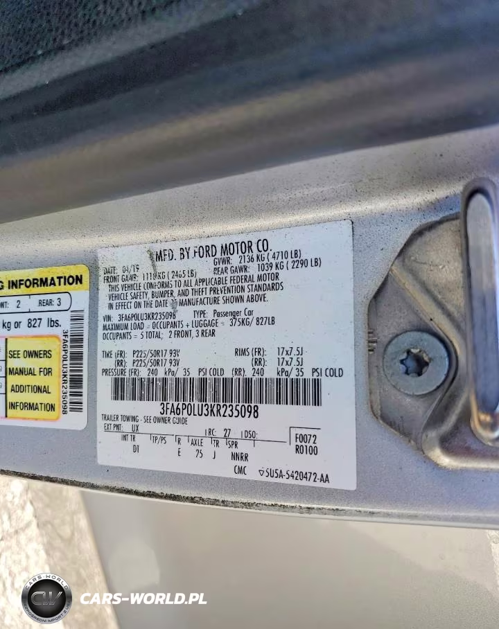 2019 Ford Fusion Se VIN:3FA6P0LU3KR235098 - 12
