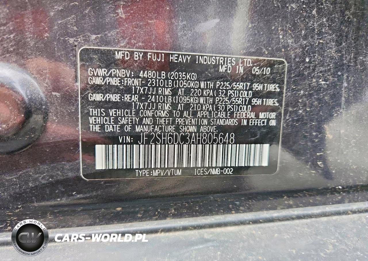 2010 Subaru Forester 2.5X Limited VIN:JF2SH6DC3AH805648 - 13