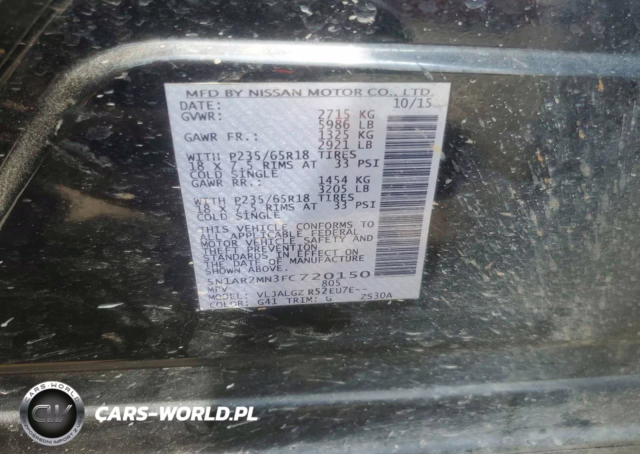 2015 Nissan Pathfinder Sl VIN:5N1AR2MN3FC720150 - 12
