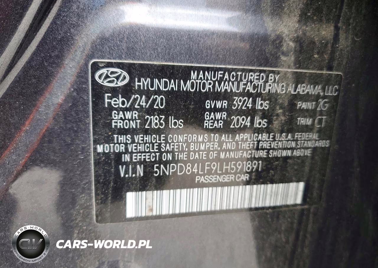 2020 Hyundai Elantra Sel VIN:5NPD84LF9LH591891 - 12