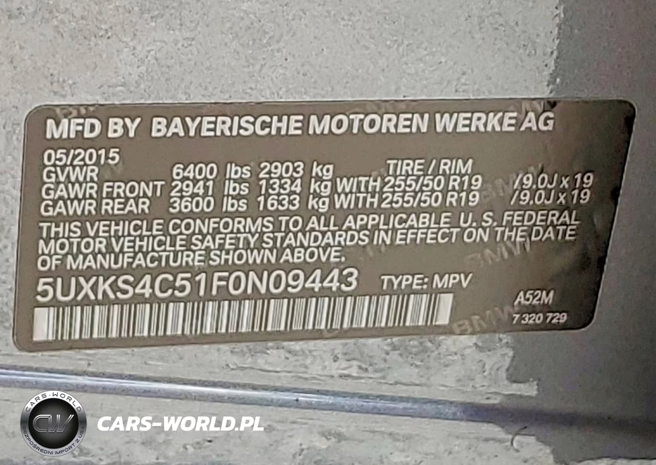 2015 BMW X5 xDrive35D VIN:5UXKS4C51F0N09443 - 14