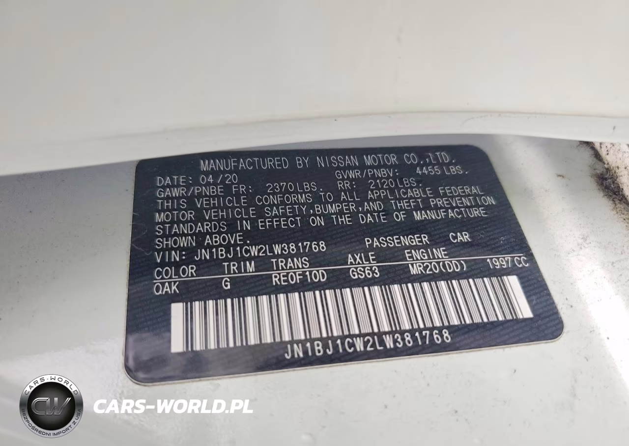 2020 Nissan Rogue Sport S VIN:JN1BJ1CW2LW381768 - 13