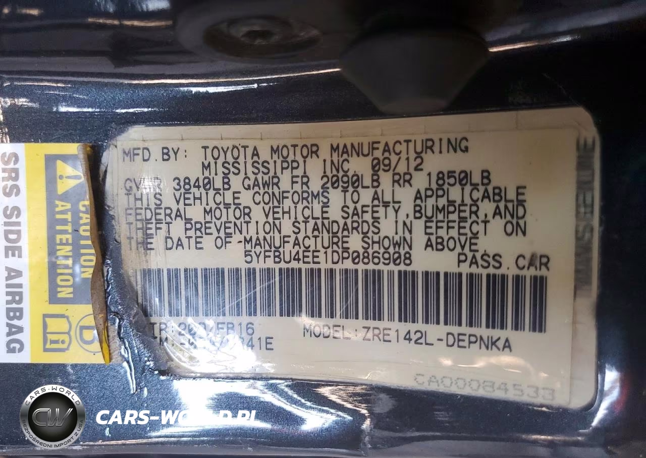 2013 Toyota Corolla Le VIN:5YFBU4EE1DP086908 - 13