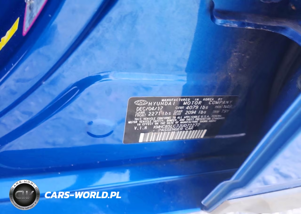 2018 Hyundai Ioniq Limited VIN:KMHC85LC7JU072277 - 12