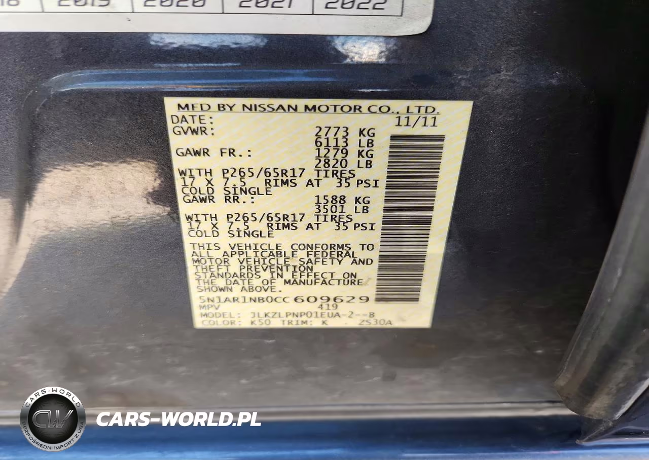2012 Nissan Pathfinder S VIN:5N1AR1NB0CC609629 - 14