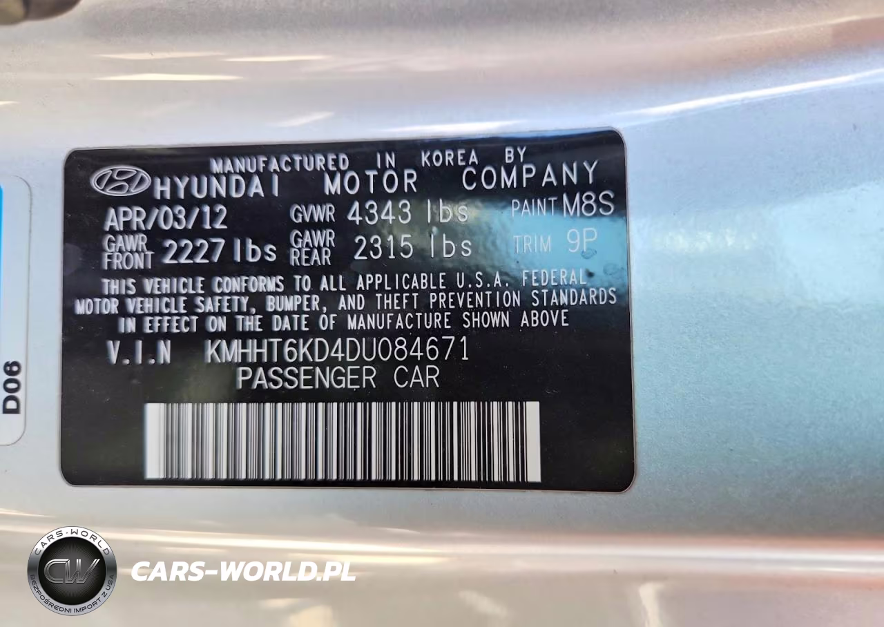 2013 Hyundai Genesis Coupe 2.0T VIN:KMHHT6KD4DU084671 - 12