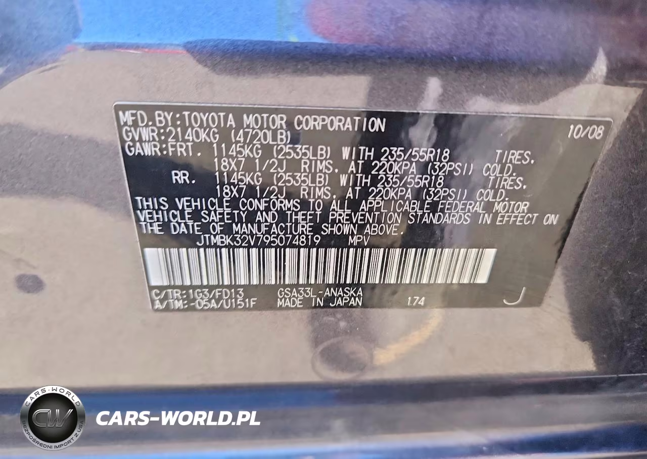 2009 Toyota Rav4 Sport VIN:JTMBK32V795074819 - 12