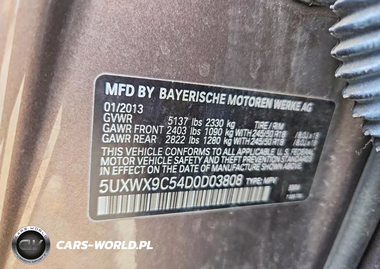 2013 BMW X3 xDrive28I VIN:5UXWX9C54D0D03808 - 13
