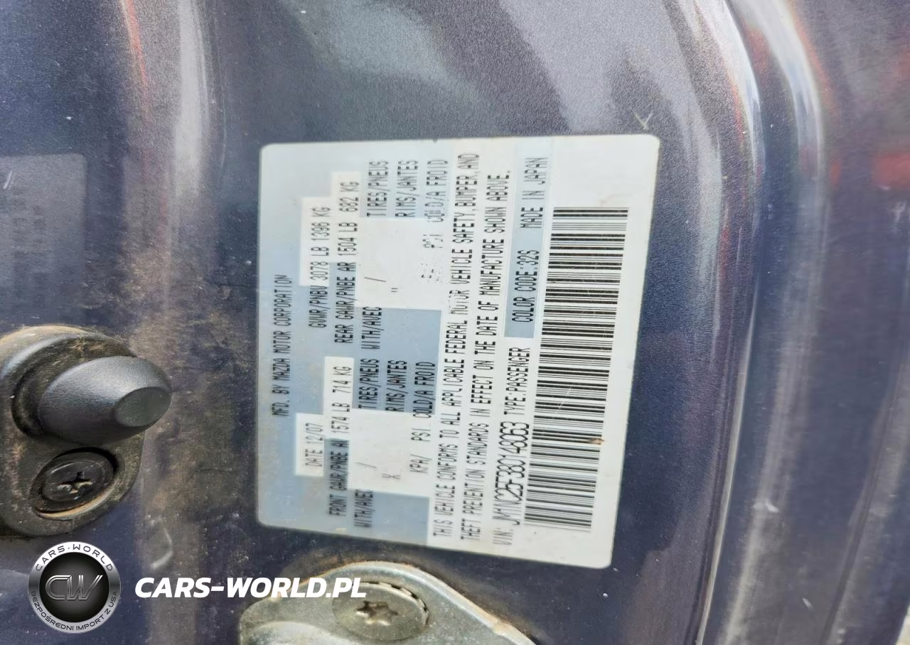 2008 Mazda Mx-5 Miata Base VIN:JM1NC25F380148063 - 12