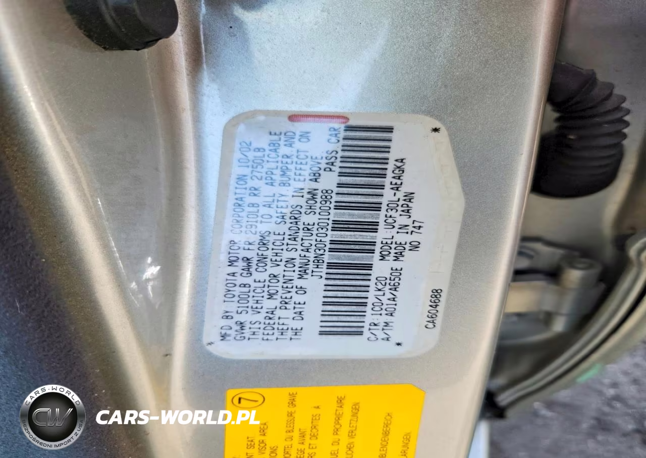 2003 Lexus Ls 430 VIN:JTHBN30F030100988 - 12